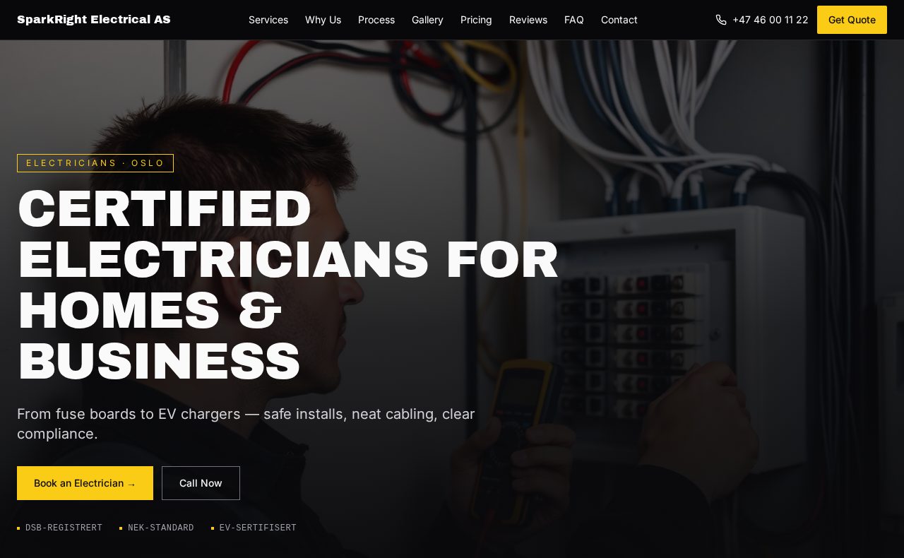 Electrician website built by IndustrySites Pro