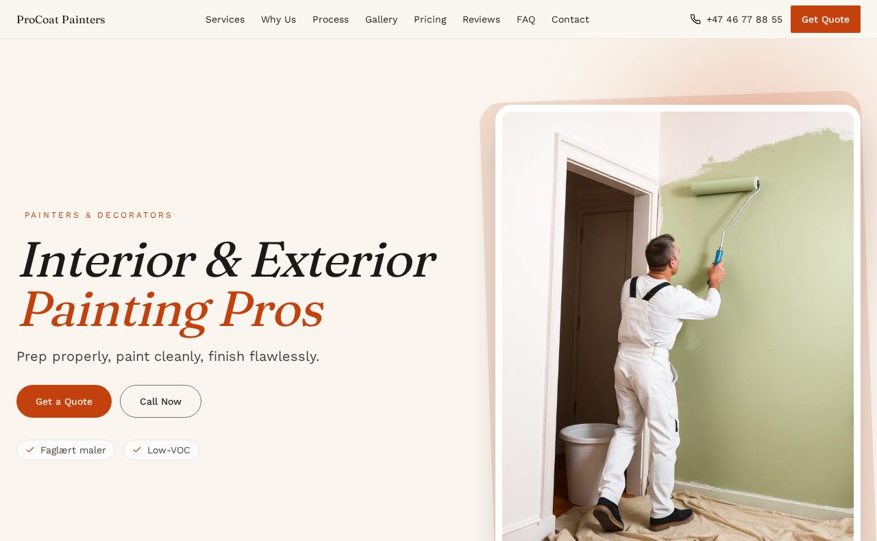 Painter website built by IndustrySites Pro